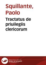 Tractatus de priuilegiis clericorum