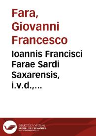 Ioannis Francisci Farae Sardi Saxarensis, i.v.d., Tractatus de essentia infantis, proximi infanti et proximi pubertati