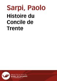 Histoire du Concile de Trente