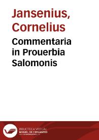 Commentaria in Prouerbia Salomonis