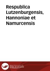 Respublica Lutzenburgensis, Hannoniae et Namurcensis