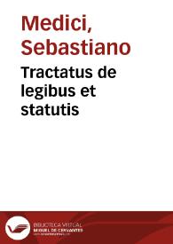 Tractatus de legibus et statutis