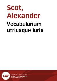 Vocabularium utriusque iuris