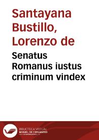 Senatus Romanus iustus criminum vindex