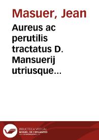 Aureus ac perutilis tractatus D. Mansuerij utriusque censure doctoris eximij stilum curiarum praximq[ue] iudiciorum atq[ue] consuetudinu[m] continens cum additionibus textui intermixtis ;  sum[m]arijs item cuilibet titulo primu[m] appositis, prepositoq[ue] fideli repertorio repictus habetur. Insuper inseritur in calce Libellus fugitiuus / a D[omi]no Nepote in luce[m] subtiliter proditus
