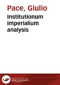 Institutionum imperialium analysis