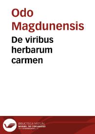 De viribus herbarum carmen