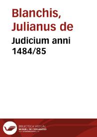 Judicium anni 1484/85
