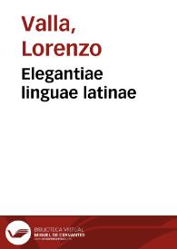 Elegantiae linguae latinae