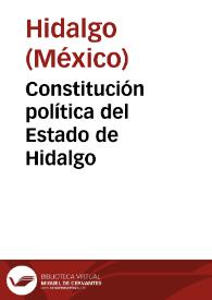 Constitución política del Estado de Hidalgo