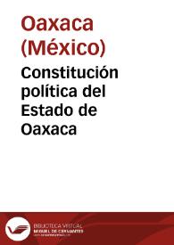 Constitución política del Estado de Oaxaca