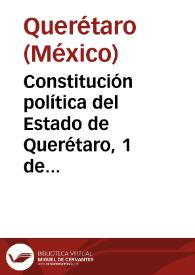 Constitución política del Estado de Querétaro (México), 1 de octubre 1915
