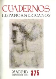 Cuadernos Hispanoamericanos. Núm. 375, septiembre 1981