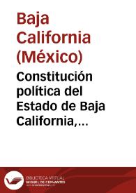 Constitución política del Estado de Baja California, 16 de agosto de 1953, actualizada en septiembre de 1994