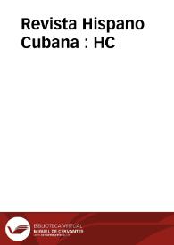 Revista Hispano Cubana : HC