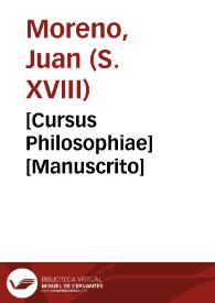 [Cursus Philosophiae] [Manuscrito]