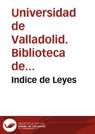 Indice de Leyes