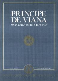 Príncipe de Viana. Suplemento de Ciencias. Año II, núm. 2, 1982