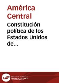 Constitución política de los Estados Unidos de Centroamérica de 1898