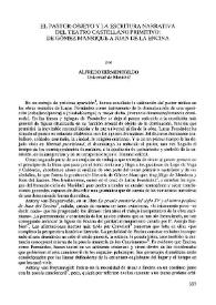 El pastor-objeto y la escritura narrativa del teatro castellano primitivo: de Gómez Manrique a Juan del Encina