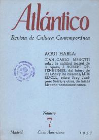 Atlántico : Revista de Cultura Contemporánea. Núm. 7, 1957