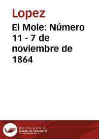 El Mole. Número 11 - 7 de noviembre de 1864