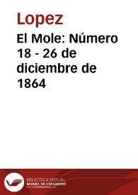 El Mole. Número 18 - 26 de diciembre de 1864