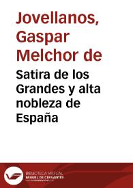 Satira de los Grandes y alta nobleza de España