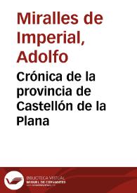 Crónica de la provincia de Castellón de la Plana