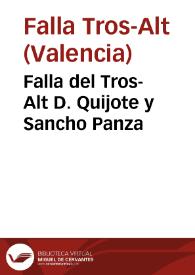 Falla del Tros-Alt D. Quijote y Sancho Panza