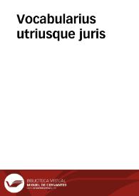 Vocabularius utriusque juris