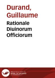 Rationale Diuinorum Officiorum