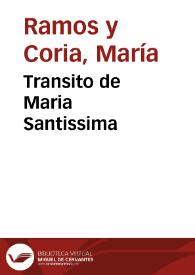 Transito de Maria Santissima