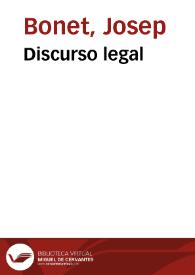 Discurso legal