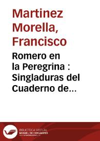 Romero en la Peregrina : Singladuras del Cuaderno de Bitacora