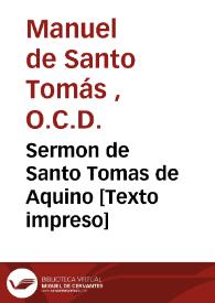 Sermon de Santo Tomas de Aquino 