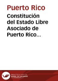 Constitución del Estado Libre Asociado de Puerto Rico de 1952