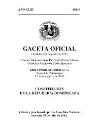 Constitución de la República Dominicana de 2002