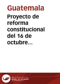 Proyecto de reforma constitucional del 16 de octubre de 1998
