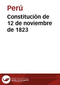 Constitución de 12 de noviembre de 1823