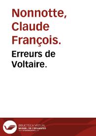 Erreurs de Voltaire.