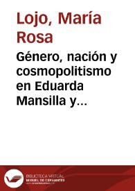 Género, nación y cosmopolitismo en Eduarda Mansilla y Victoria Ocampo