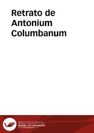 Retrato de Antonium Columbanum