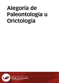 Alegoría de Paleontología u Orictología