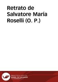Retrato de Salvatore María Roselli (O. P.)