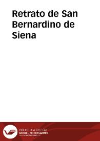 Retrato de San Bernardino de Siena