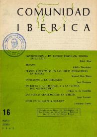 Comunidad ibérica : publicación bimestral. Año III, núm. 16, mayo-junio 1965