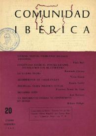 Comunidad ibérica : publicación bimestral. Año IV, núm. 20, enero-febrero 1966