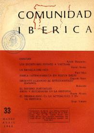 Comunidad ibérica : publicación bimestral. Año VI, núm. 33, marzo-abril 1968