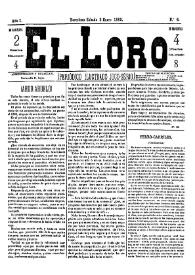 El Loro : periódico ilustrado joco-serio. Núm. 6, 3 de enero de 1880